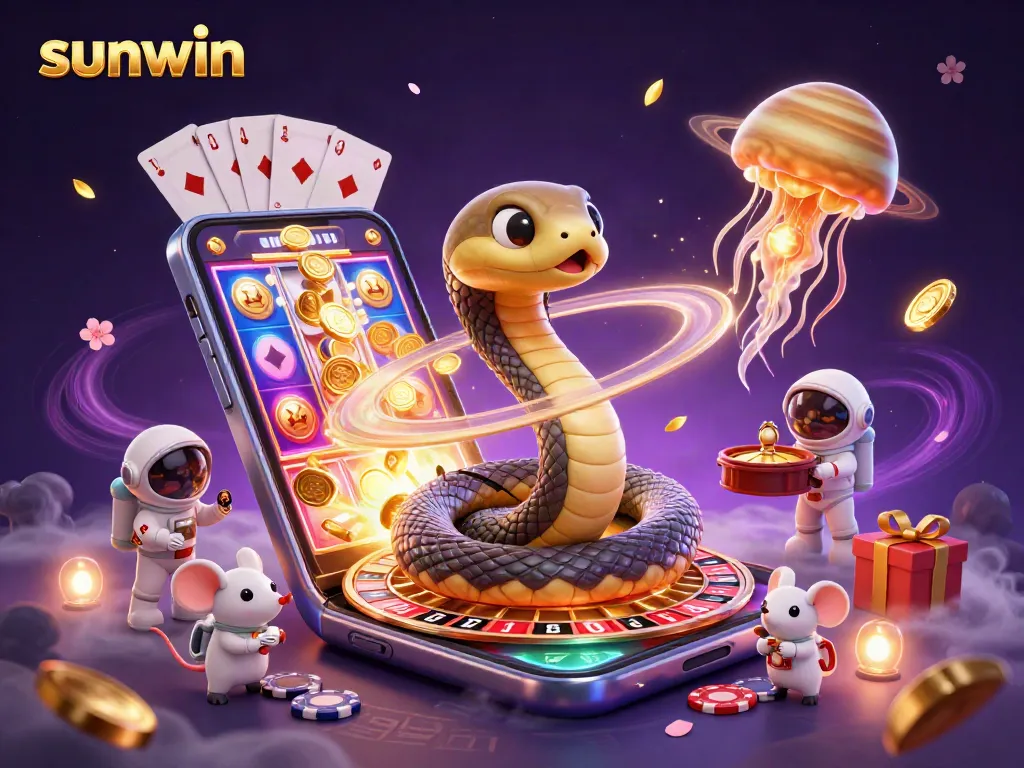 Engage with sunwin’s dynamic gameplay as cartoon characters enjoy a cosmic casino experience.