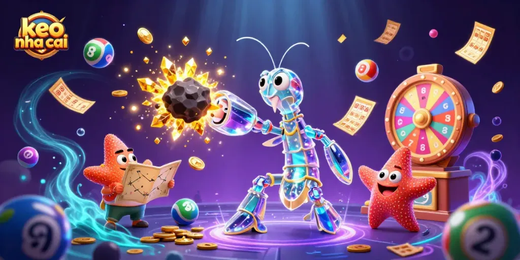 Engage with the thrilling world of keo nha cai through this vibrant 3D illustration.