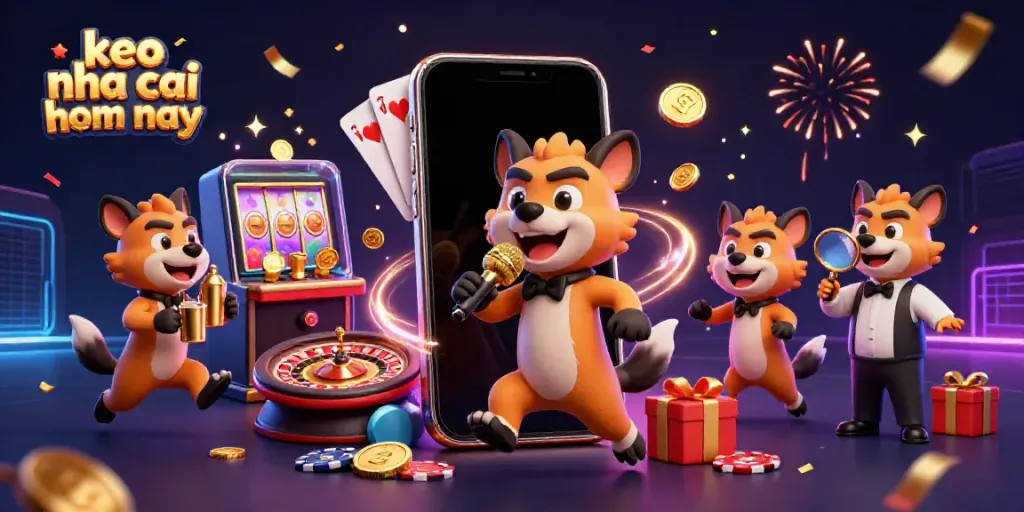 Engage with the thrilling world of keo nha cai hom nay in this vibrant casino scene featuring hyenas.