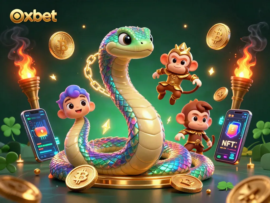 Experience thrilling gaming action with oxbet in this vibrant 3D casino illustration.