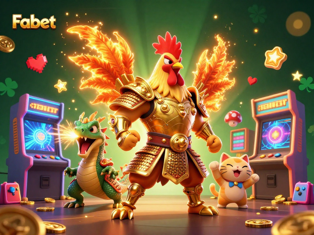 Experience the thrill of Fabet's casino world with dynamic gaming elements and engaging characters.