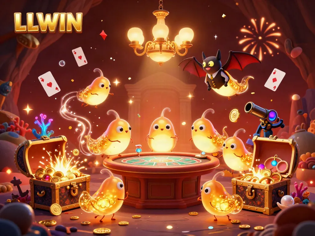 Experience the excitement at LLWIN casino with dynamic glowworms lighting up the games.