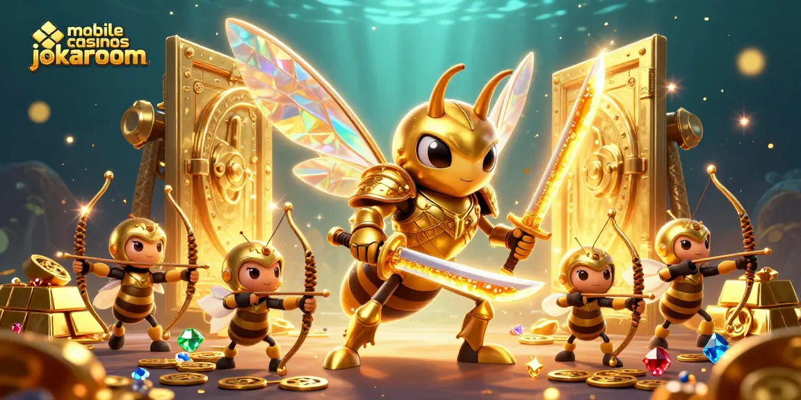 Experience thrilling action in mobile casinos jokaroom with a vibrant 3D cartoon scene showcasing excitement and rich gaming elements.