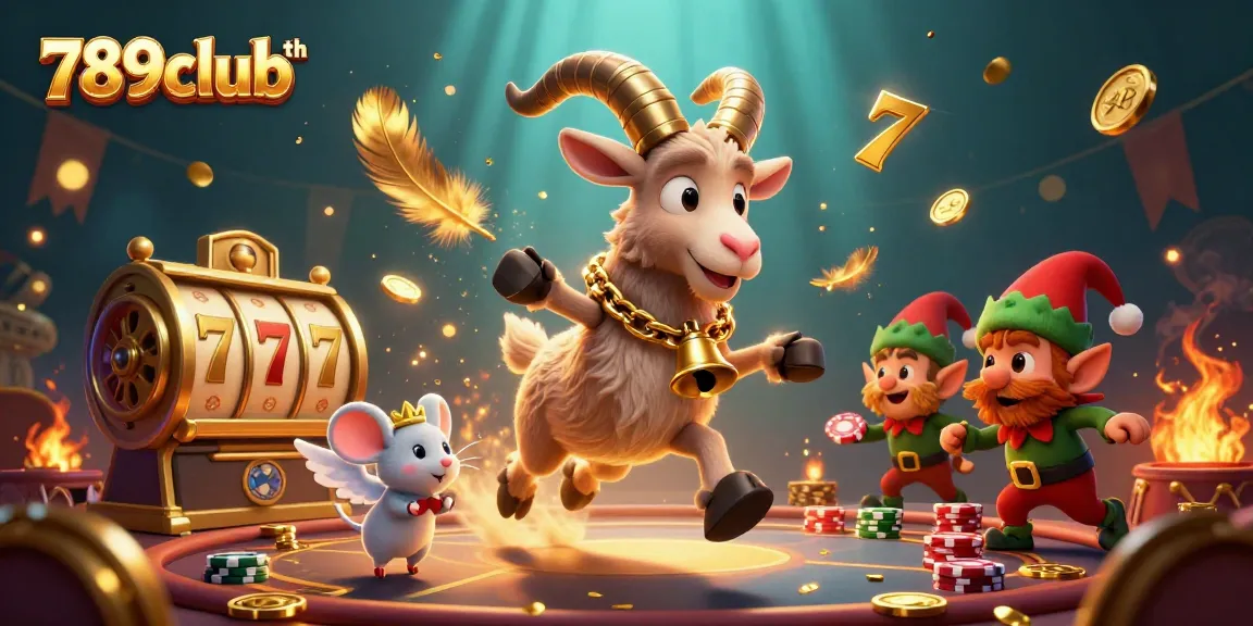 Engage with 789clubth's thrilling casino atmosphere filled with playful gremlins and festive characters.