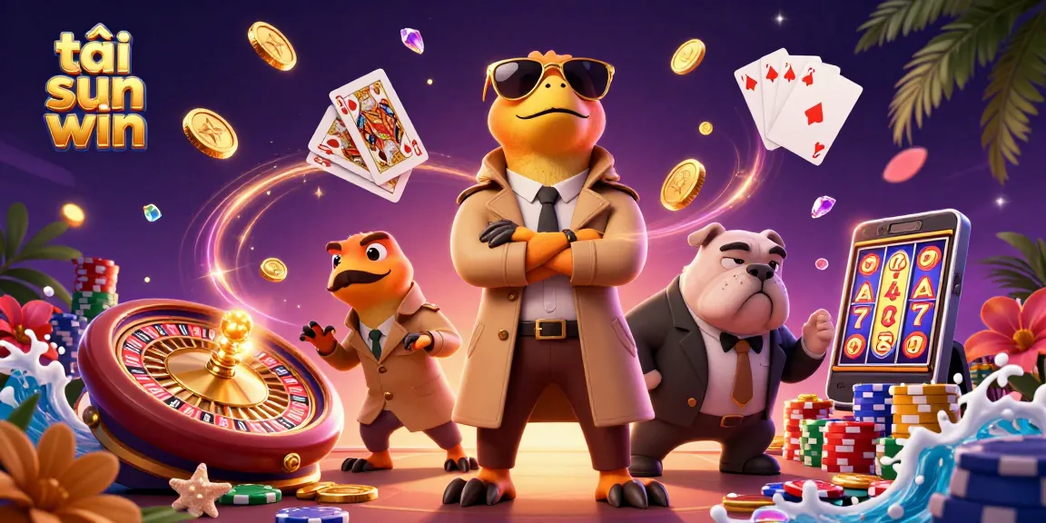 Experience the excitement of tải sun win with colorful casino elements and playful raptors.