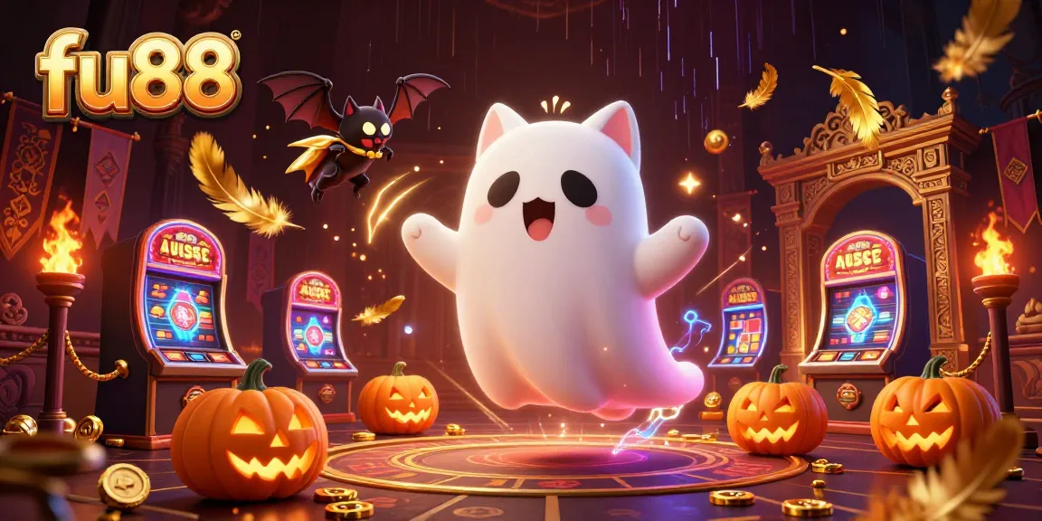 Experience thrilling games at fu88 with a ghost cat and vampire bat in a haunted casino!